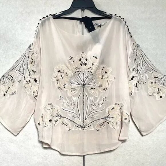 NWT $149 Zara Limited Edition Embroidered Blouse - MEDIUM - Picture 5 of 12
